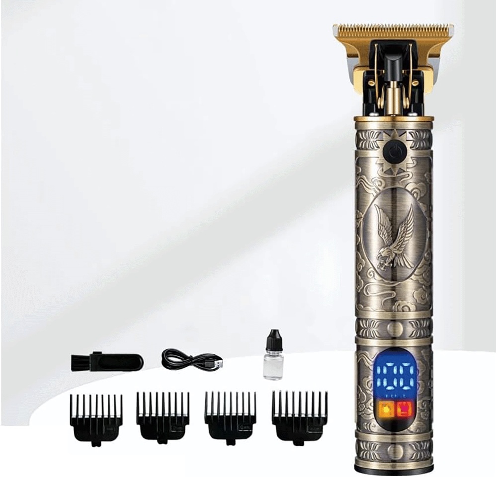 سوكاني ماكينة حلاقة فرعونية بشاشة رقمية سعة بطارية 1200 مللي امبير موديل SK-9996 - ذهبي