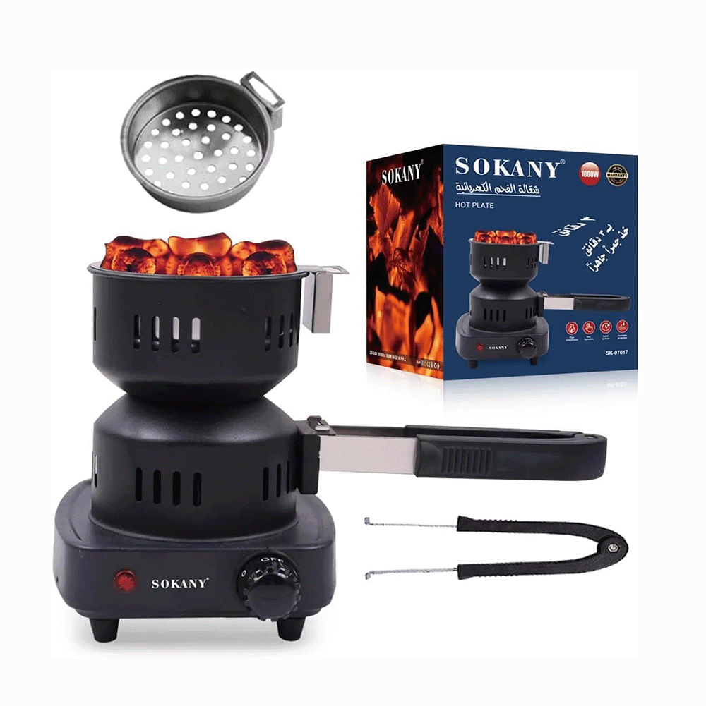 سوكاني موقد اشعال كهربائي بقوة 1000 وات موديل SK-07017 - أسود