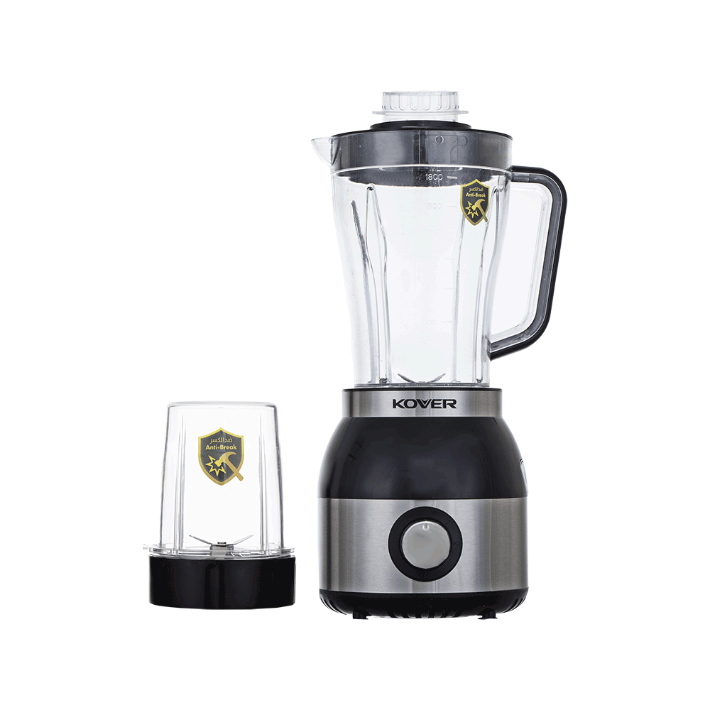 كوفر عصارة كهربائية 2*1 بكأس زجاجي سعة 2 لتر قوة 600 وات موديل upb4610 - أسود