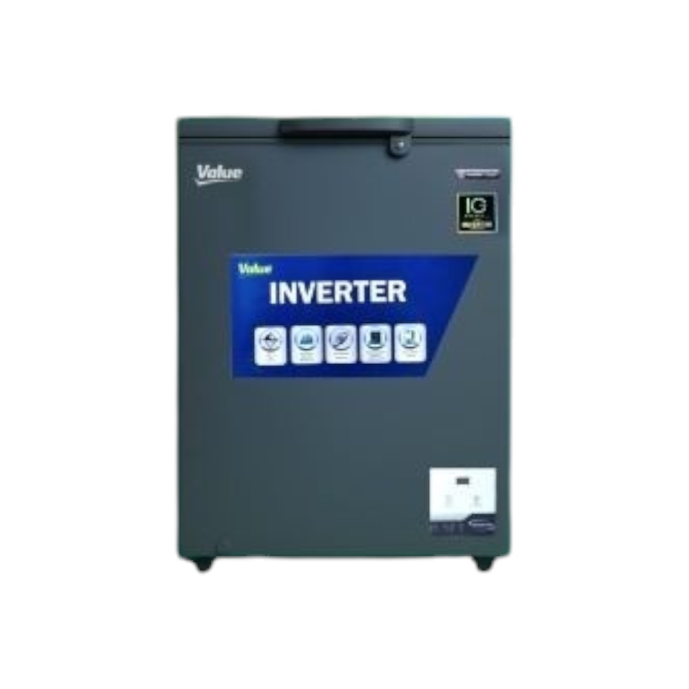 فريزر فاليو باب سمارت انفرتر كهرباء بدون اقلاع سعة 190 لتر وقوة 90 وات موديل VL190 - أسود