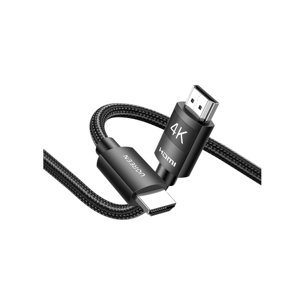 كيبل UGREEN HDMI 2.0 مجدول بدقة 4K عالي الجودة - أسود