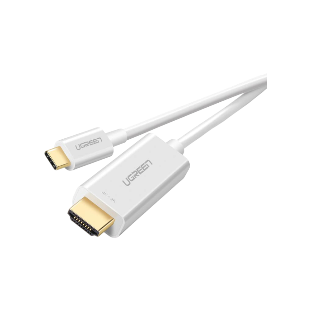 UGREEN كيبل محول من USB-C إلى HDMI بدقة 4K - مطلٍ بالذهب 24K لمزامنة الصوت والفيديو