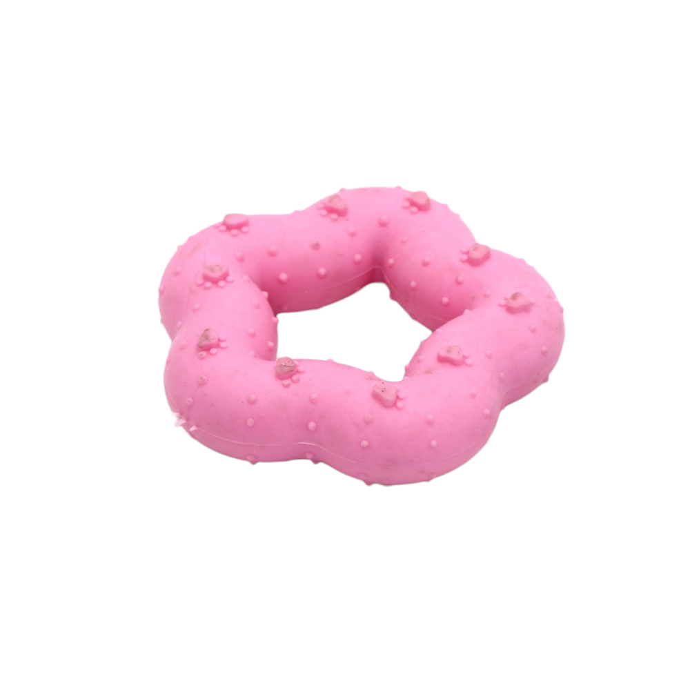 لعبة مضغ مطاطية بشكل نجمة للكلاب والقطط - وردي