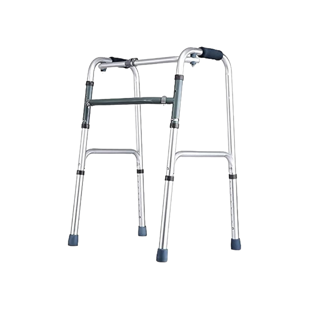 مشايه يد بدون عجل من الفولاذ للمسنين ومرضى العظام - رمادي