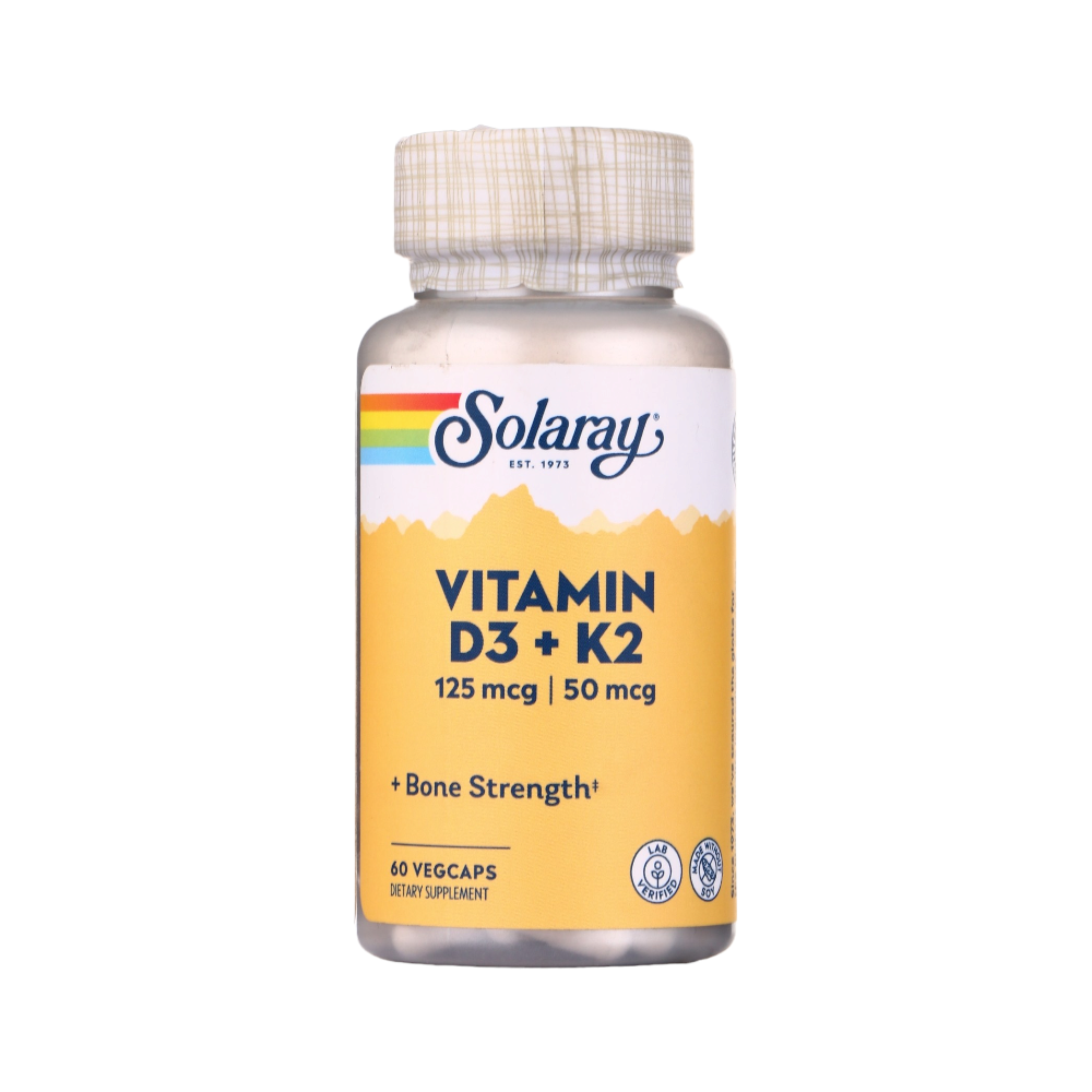 سولاراي فيتامين د 3 125 مكجم + ك 2 50 مكجم - 60 كبسولة نباتية