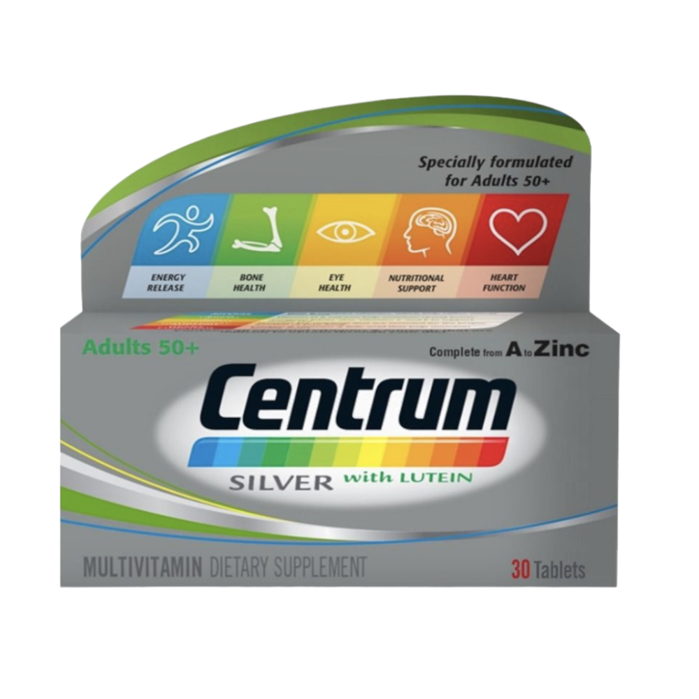 سنتروم سيلفر مكمل غذائي متعدد الفيتامينات مع اللوتين للكبار - 30 قرص