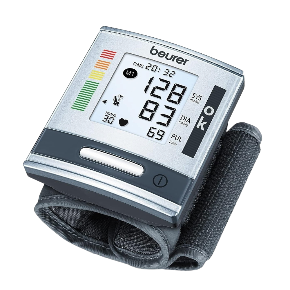 بيورير جهاز قياس ضغط إلكتروني موديل BC60 معصمي - رمادي