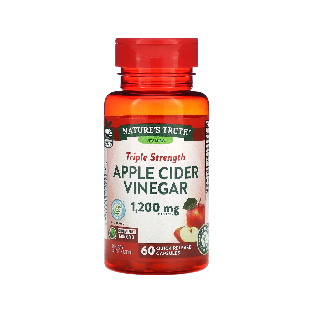 ناتشرز تروث كبسولات خل التفاح قوة ثلاثية 1200 مجم لكل جرعة - 60 كبسولة