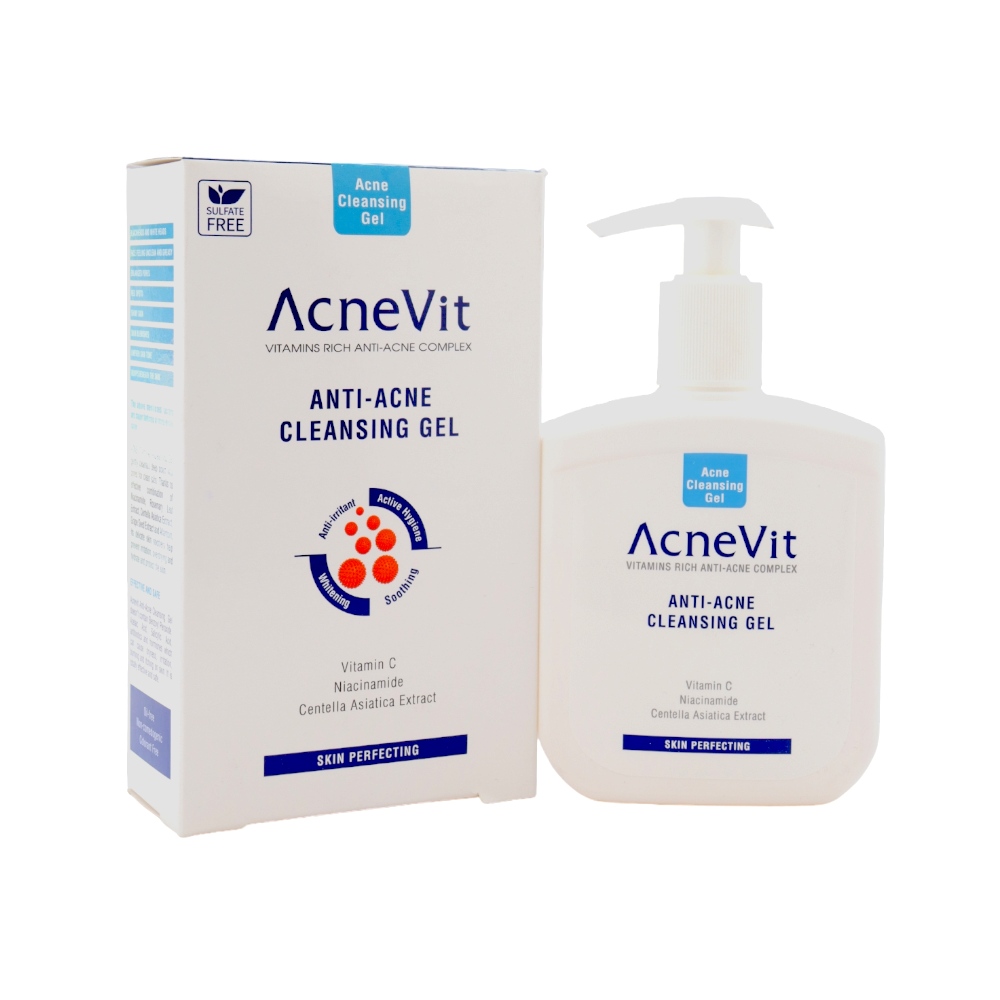 آكني فيت جل غسول منظف للوجه مضاد لحب الشباب بفيتامين سي و النيساميد - 200 مل