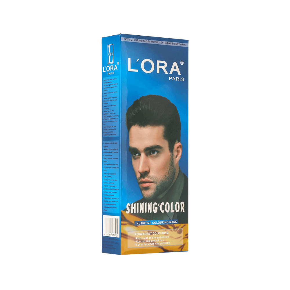 لورا باريس كريم صبغة شعر أسود للرجال - 65 + 65 مل