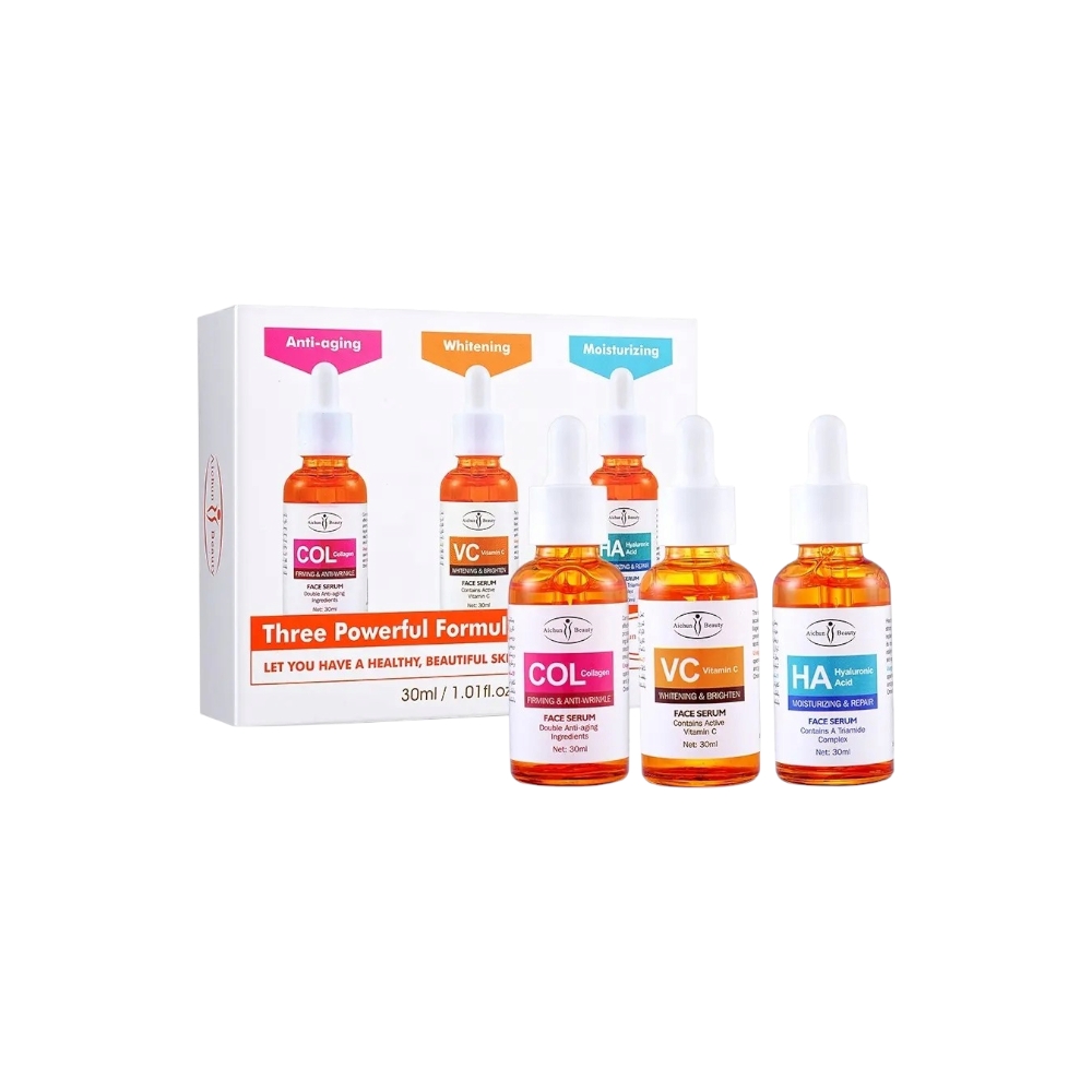 آيشون بيوتي سيروم بثلاث تركيبات فعالة للعناية بالبشرة 30 مل - 3 قطع