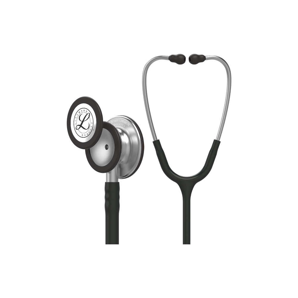 3 ام ليتمان سماعة طبيب كلاسيك III للمراقبة مزدوجة الجوانب الأصلي - أسود