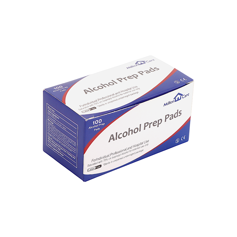 مليون كير مسحة طبية معقمة للاستخدام الجراحي والحقن - 100 قطعة