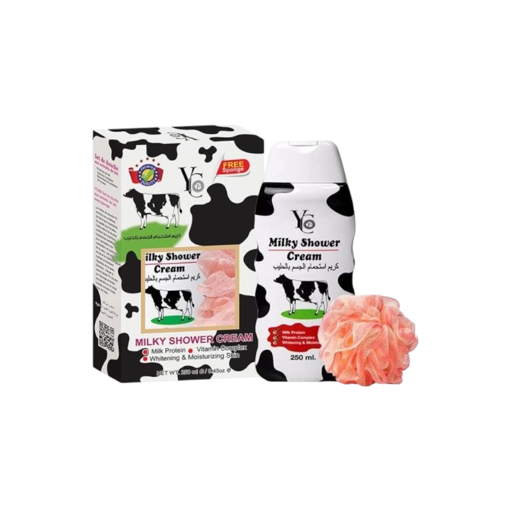 واي سي شاور جل كريم بالحليب مع الليفة - 250 مل