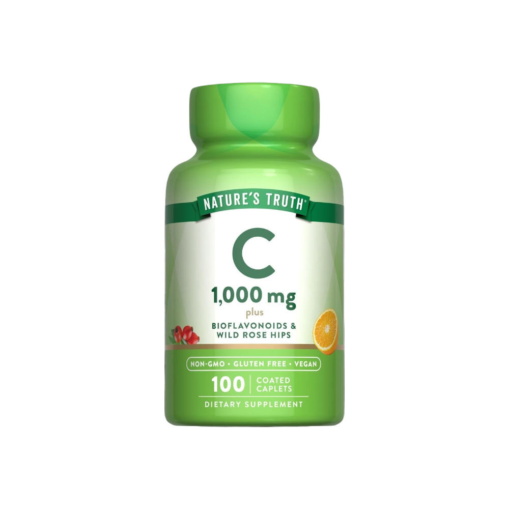 ناتشرز تروث فيتامين سي 1000 مجم مكمل غذائي لدعم نظام المناعة وصحة الجلد - 100 قرص