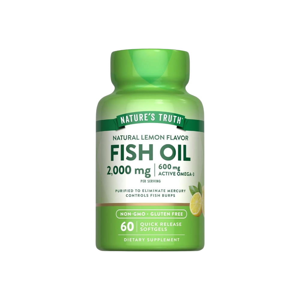 ناتشرز تروث أوميغا 3 زيت السمك 2000 مجم مكمل غذائي لدعم صحة القلب والمخ - 60 كبسولة هلامية