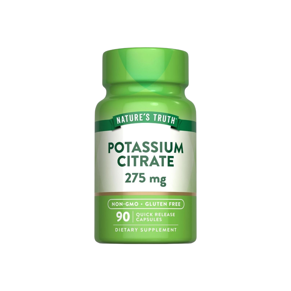 ناتشرز تروث سترات البوتاسيوم مكمل غذائي مصمم لدعم التوازن الكهربائي وصحة القلب - 90 كبسولة
