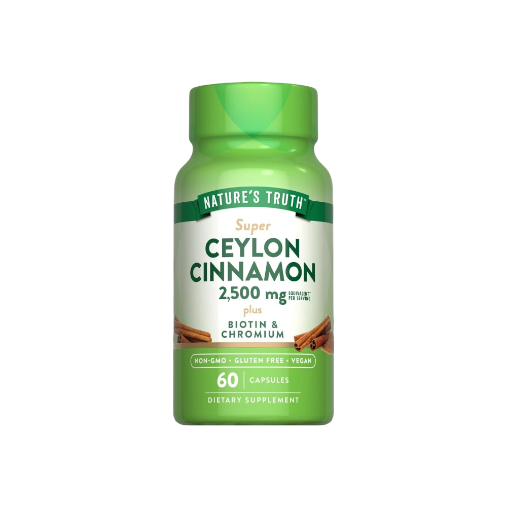 ناتشرز تروث سوبر سيلان القرفة 2500 ملجم مكمل غذائي لدعم التوازن والصحة العامة - 60 كبسولة