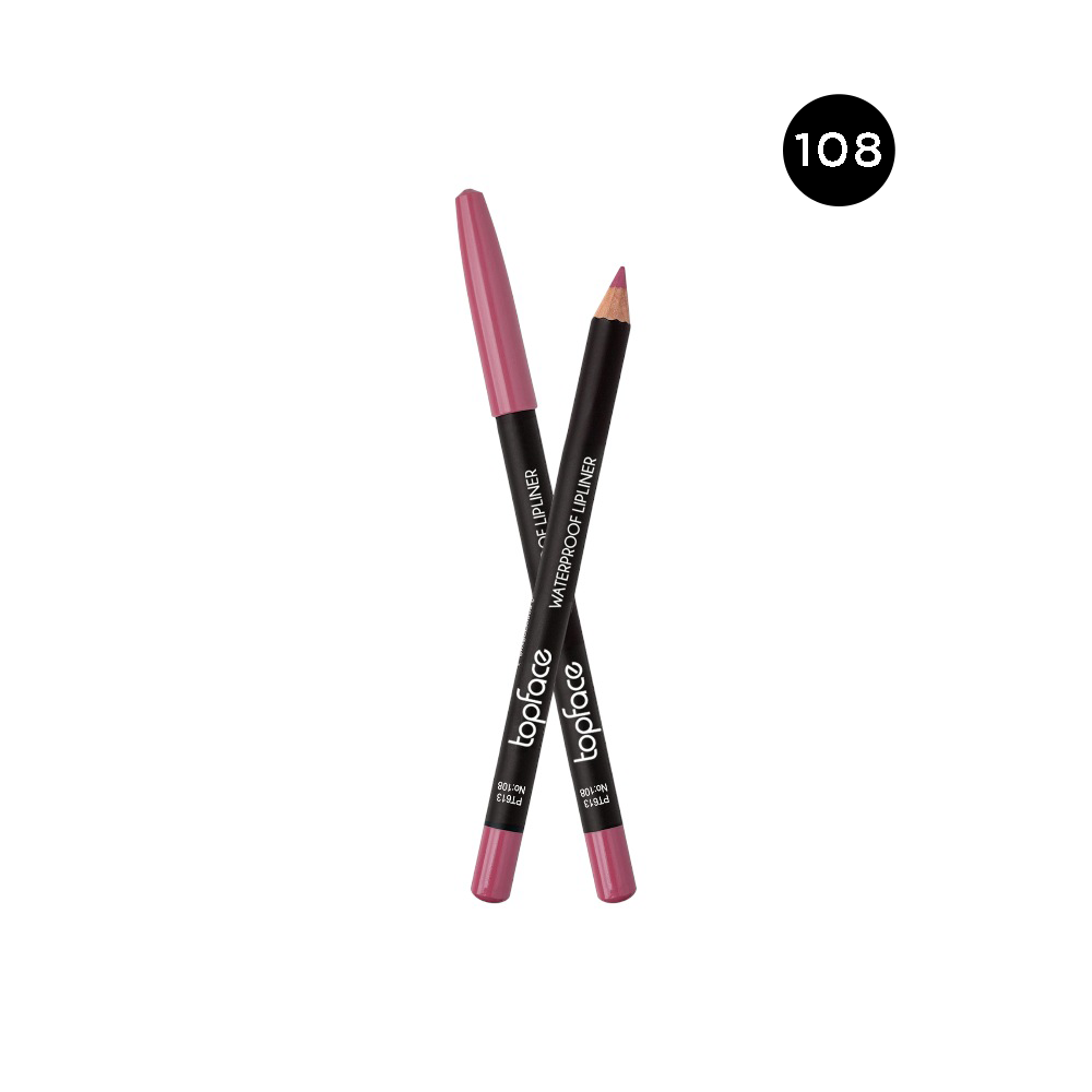 توب فيس قلم محدد شفاه خشبي ضد الماء