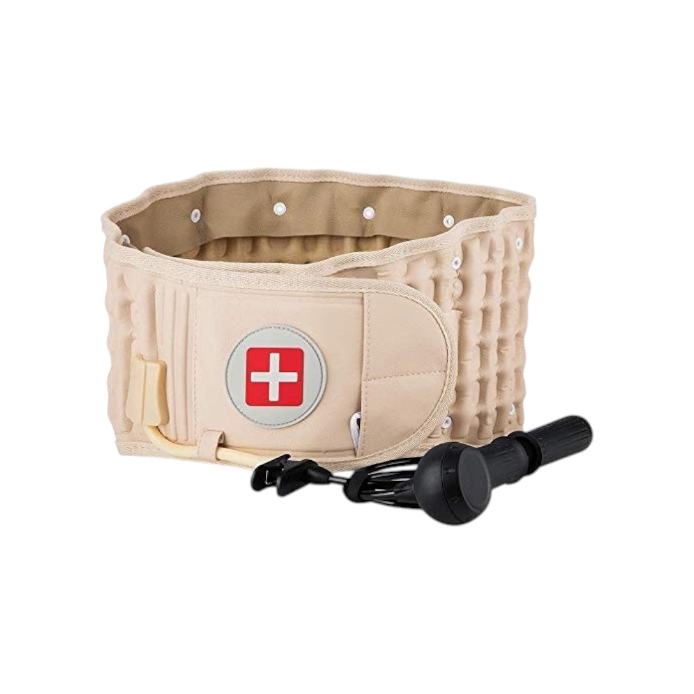 وايست بلت حزام تخفيف الضغط للظهر ودعم العمود الفقري القطني مقاس من 29 إلى 49 بوصة - بيج