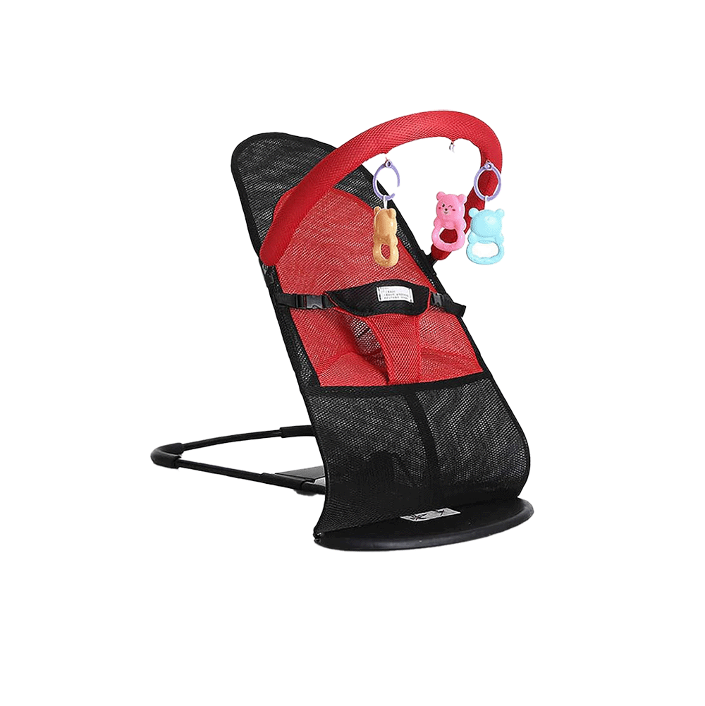 بايولوميكس كرسي هزاز مريح للأطفال شبكي مزدوج - أسود