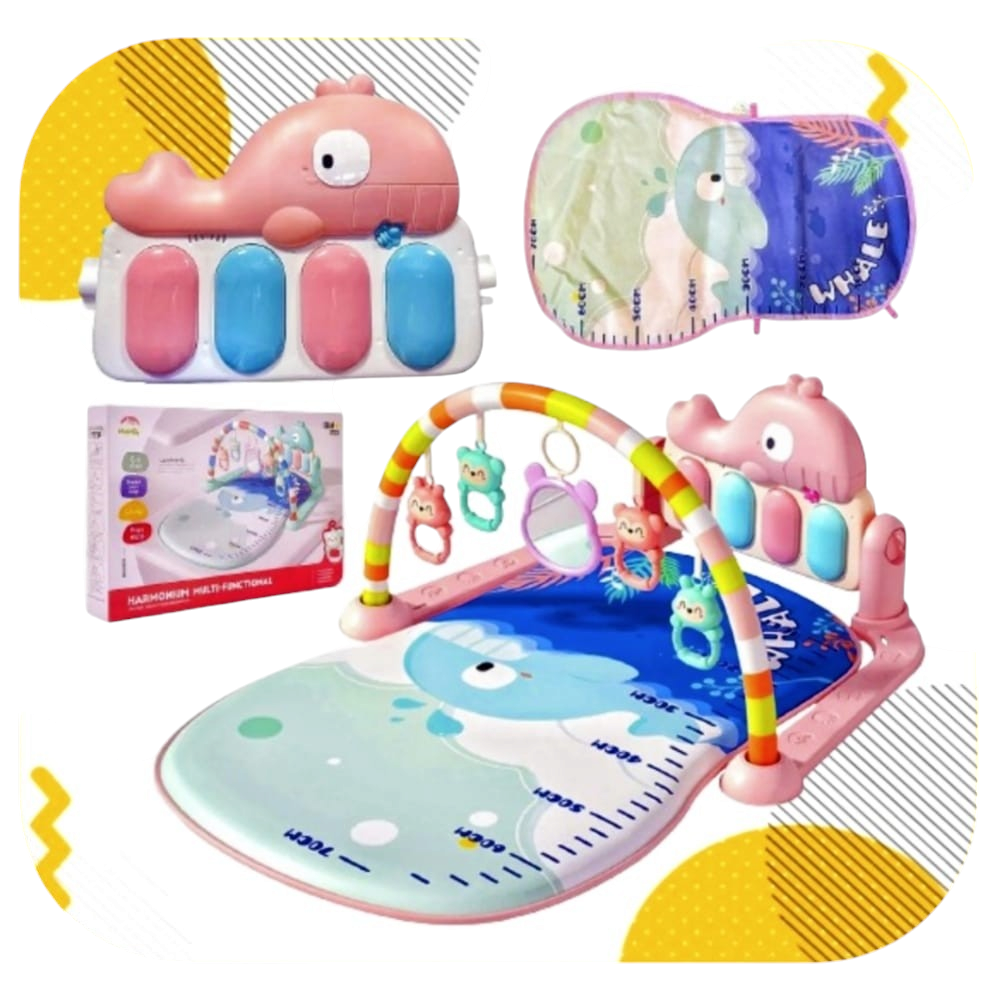 حصيرة ألعاب تفاعلية للأطفال - وردي