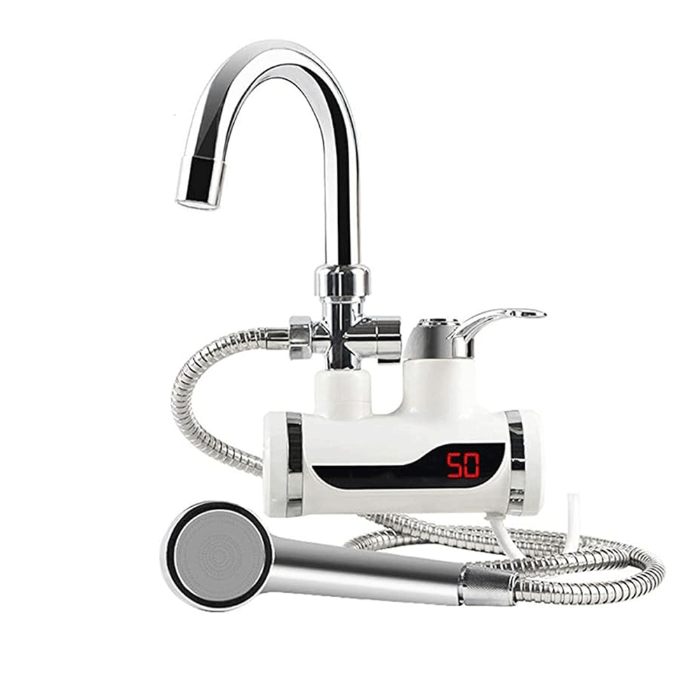 صنبور سخان مياه كهربائي فوري قوة 3000 وات - أبيض