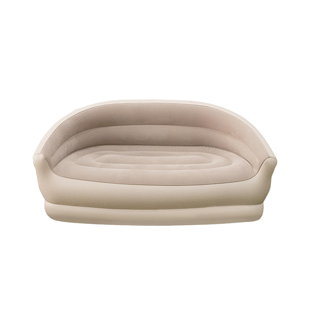 جيرو كنبة هوائية قابلة للنفخ لشخصين مع مضخة هواء كهربائية - بيج