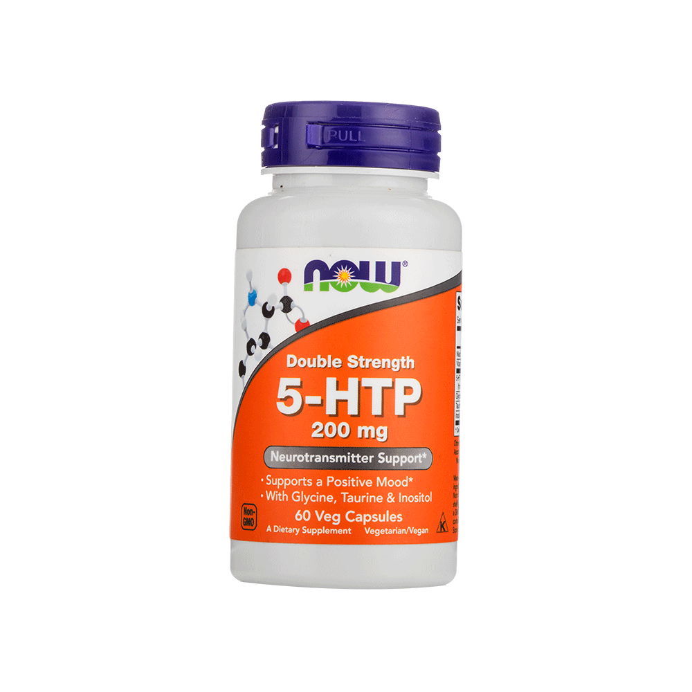 ناو مكمل غذائي 5-HTP قوة 200 مجم لدعم المزاج الإيجابي - 60 كبسولة 