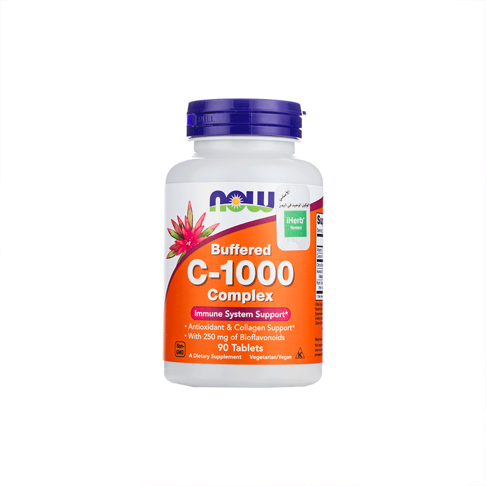 ناو مكمل غذائي فيتامين سي-1000 كومبلكس لدعم الجهاز المناعي ومضاد للأكسدة - 90 قرص
