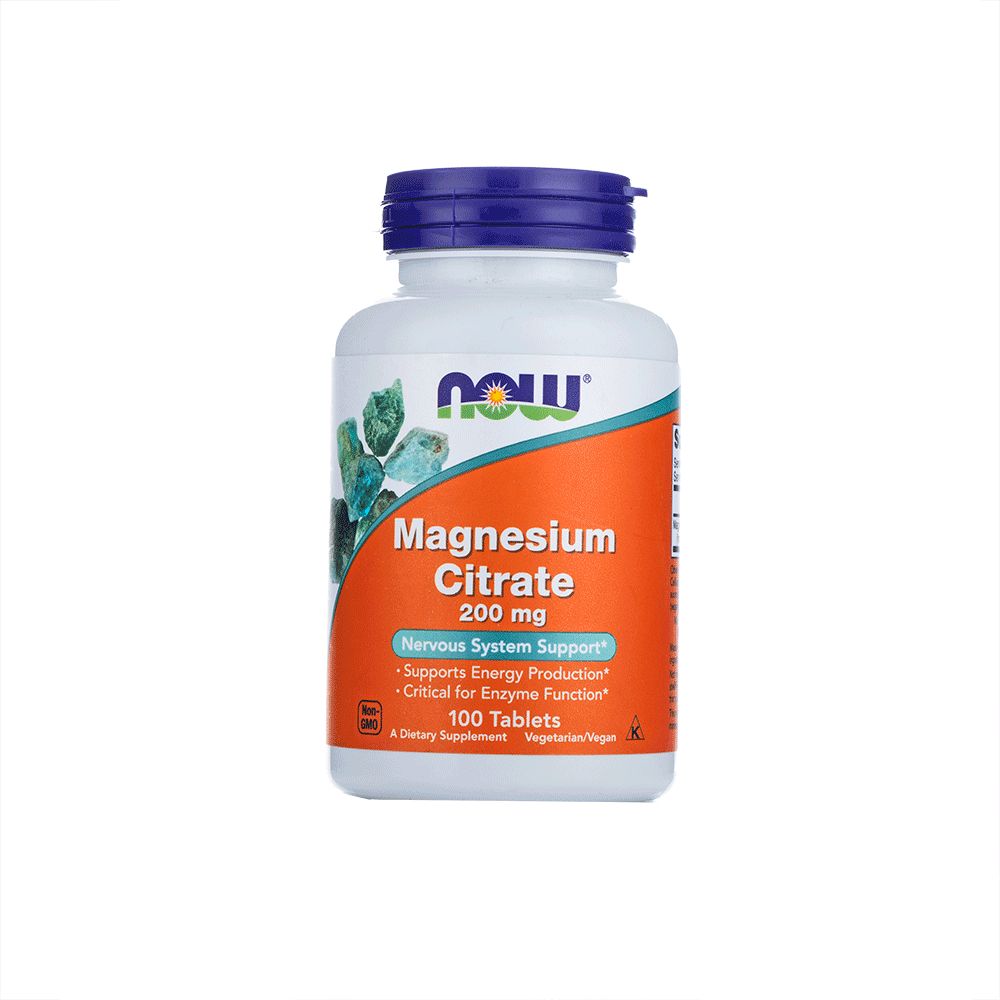 ناو مكمل غذائي سترات المغنيسيوم لدعم إنتاج الطاقة ووظيفة الإنزيم - 100 قرص