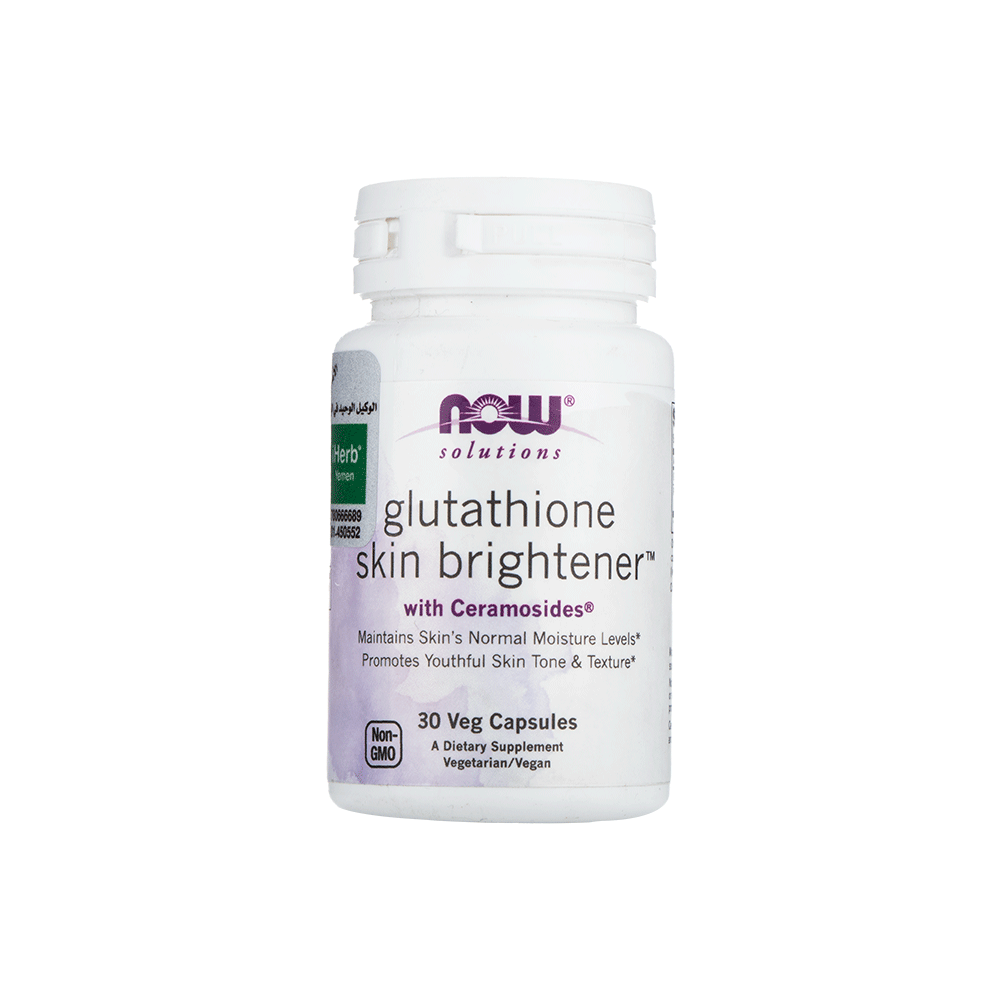 ناو محلول جلوتاثيون مفتح للبشرة مع سيراموسيدات - 30 كبسولة نباتية