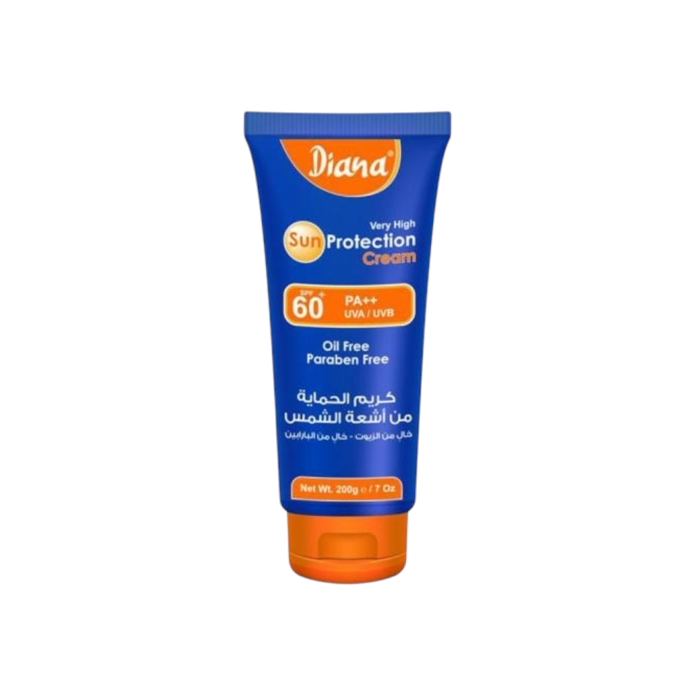ديانا كريم واقي شمس حماية عالي  SPF 60+ وPA++ خالي من الزيوت و الباربين  - 50 جم
