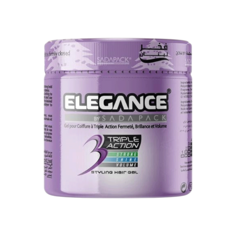 إليغانس جل تصفيف الشعر ثلاثي المفعول 500 مل -  بنفسجي