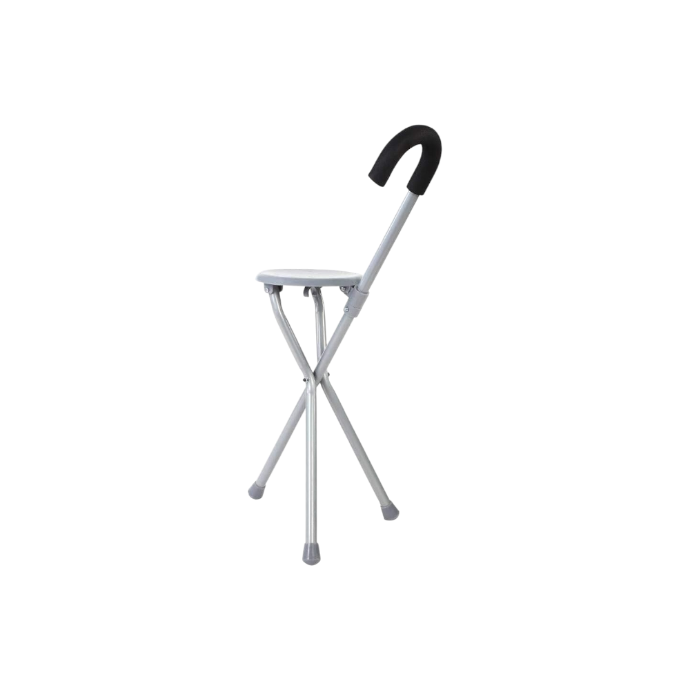 اكس واي اس كيو دبليو زد كرسي عصا مشي قابل للطي و التعديل - رمادي 