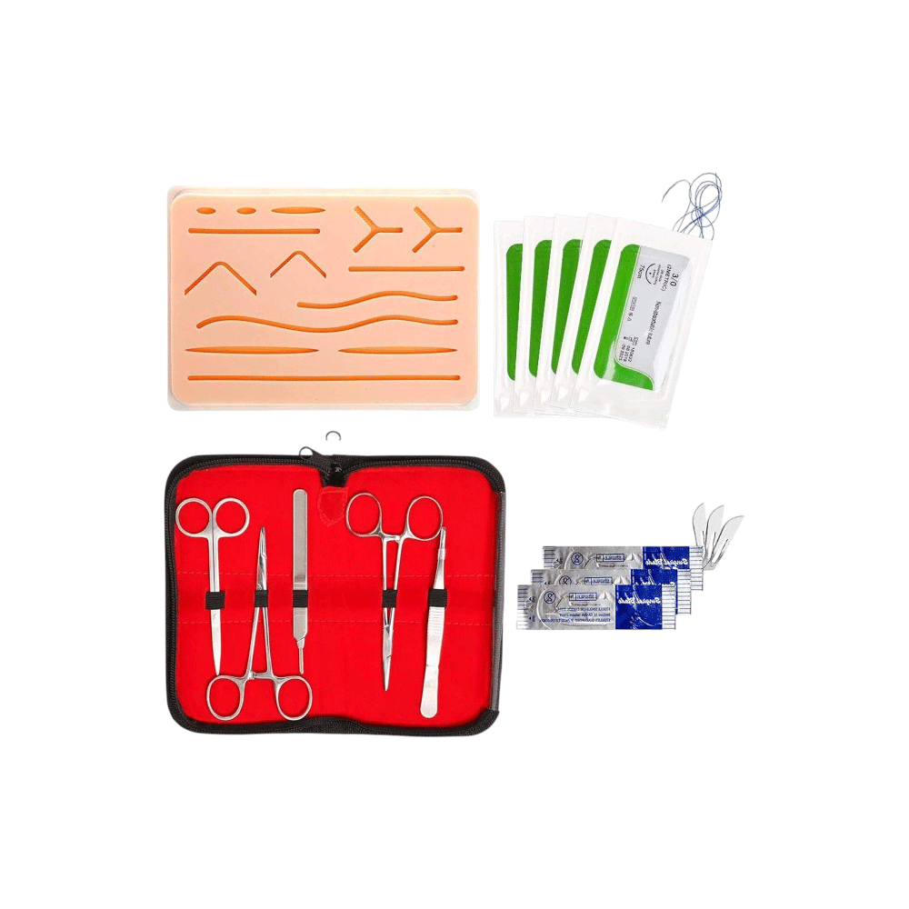 واتكينغز مجموعة أدوات خياطة تعليمية مع وسادة سيليكون قابلة لإعادة الاستخدام -  15 قطعة
