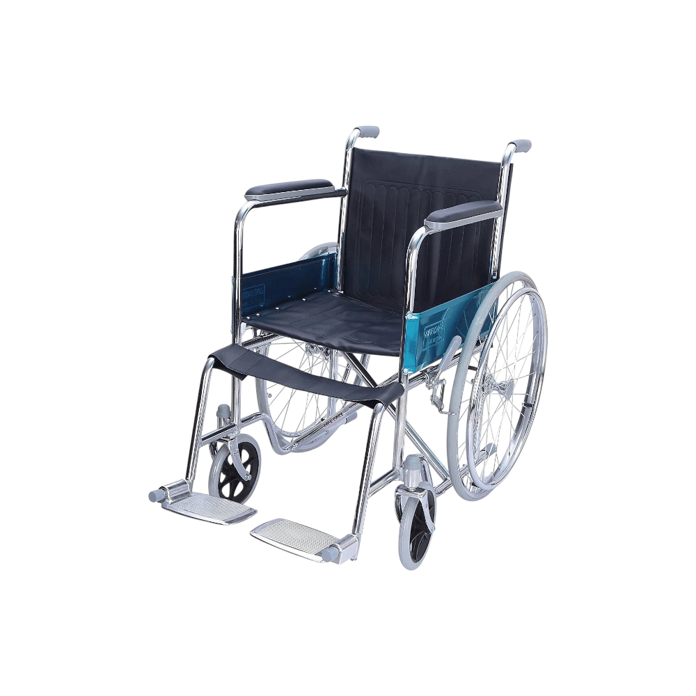 كرسي متحرك طبي قابل للطي - أسود 