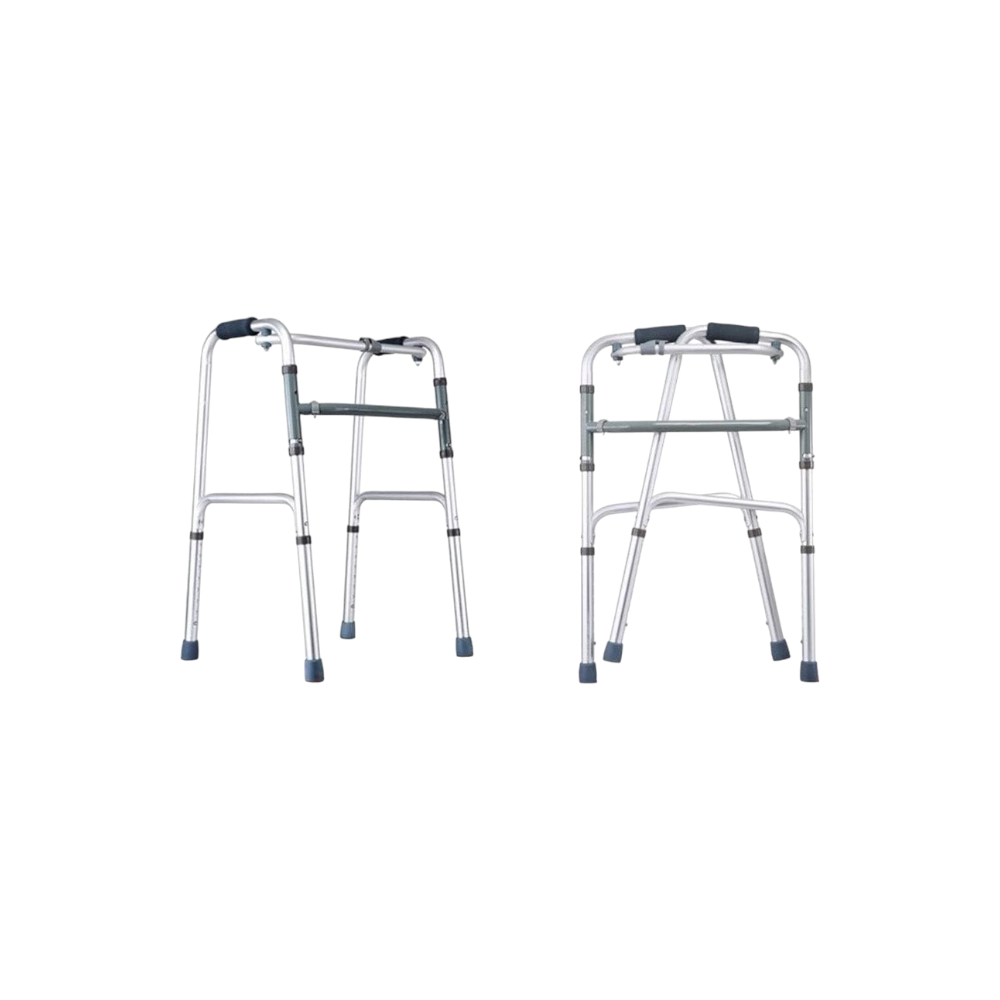 فاكساكس مشاية ألومنيوم رباعية قابلة للطي - فضي 