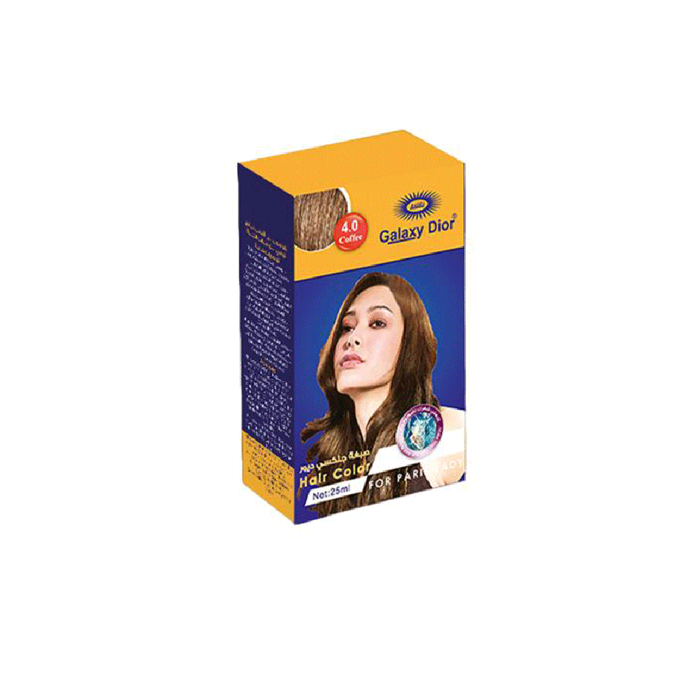 جلاكسي ديور صبغة شعر بالأعشاب  رقم 4.0 كوفي - 25 مل