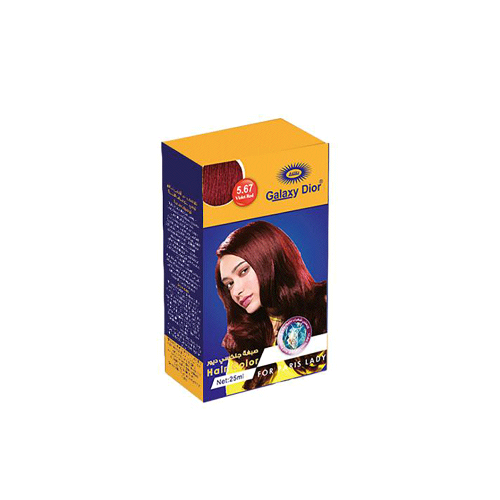 جلاكسي ديور صبغة شعر بالأعشاب رقم 5.67 أحمر قاتم - 25 مل