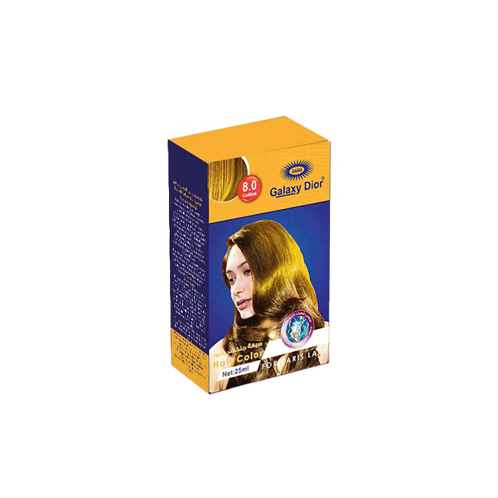 جلاكسي ديور صبغة شعر بالأعشاب رقم 8.0 ذهبي - 25 مل