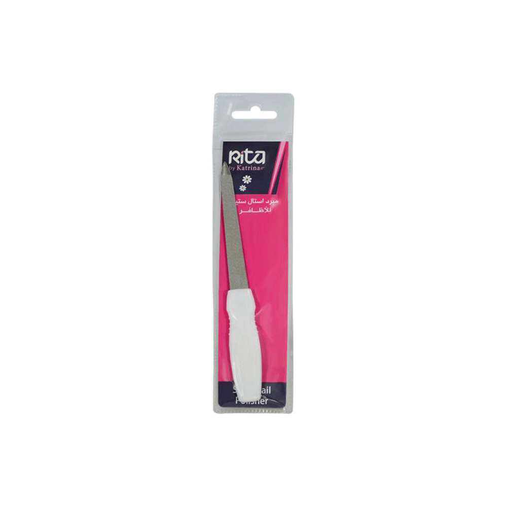 ريتا مبرد أظافر ستيل بمقبض بلاستيك - أبيض