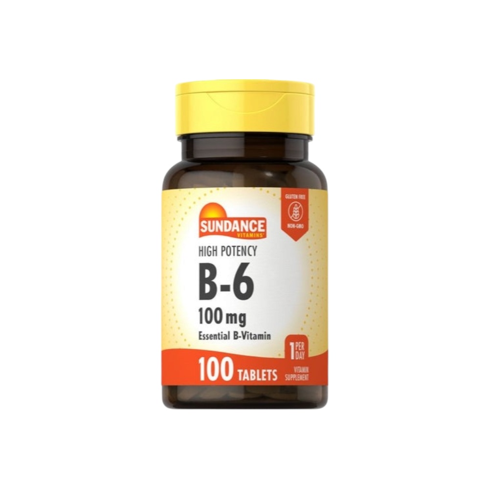 صندانس مكمل غذائي يحتوي على فيتامين B6 بتركيز 100 ملجم 100 قرص