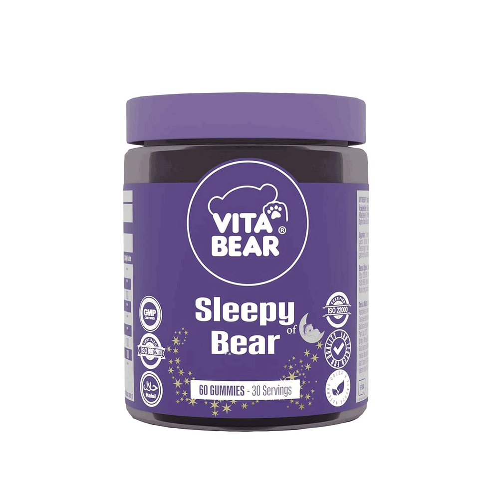 فيتا بير مكمل غذائي سليبي بير لتحسين جودة النوم و تخفيف الأرق و التوتر - 60 قطعة جيلاتينية