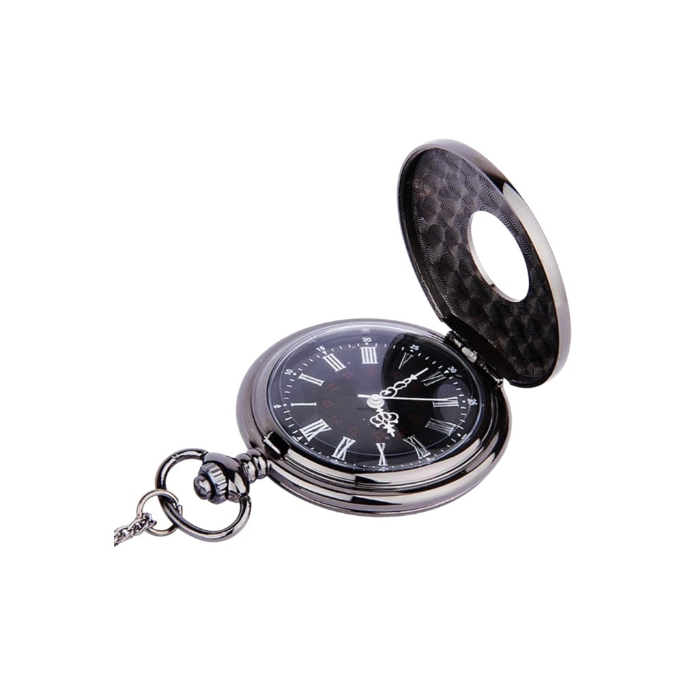  ساعة جيب هيموبلو رجالية عتيقة - أسود 
