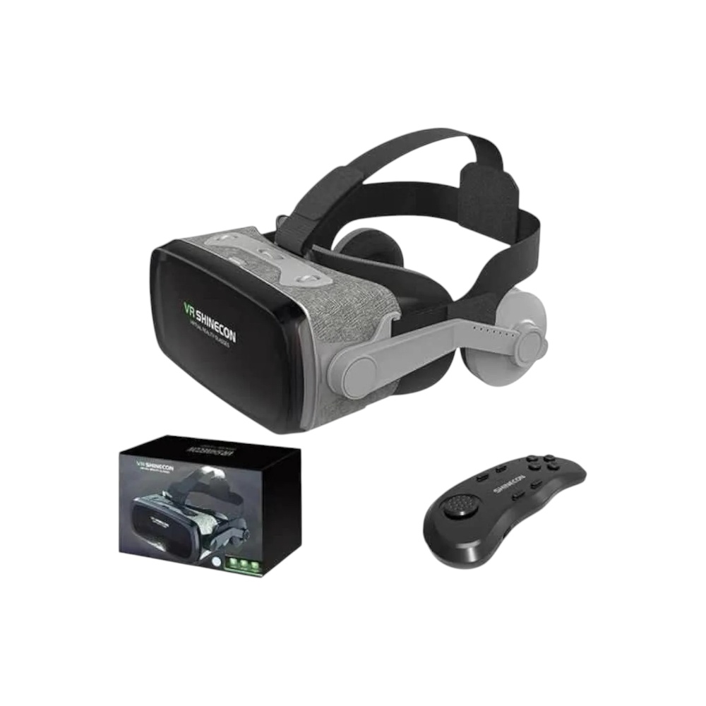 نظارة واقع افتراضي في ار شينكون مع وحدة تحكم – أسود