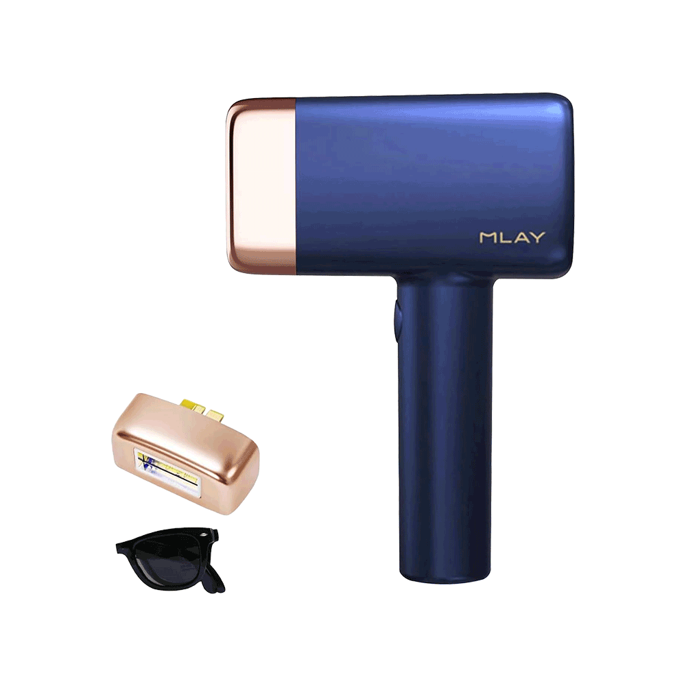 ملاي جهاز ليزر إزالة الشعر بعدسة واحدة 500000 ومضة مع وظيفة التبريد الثلجي موديل T14 - أزرق