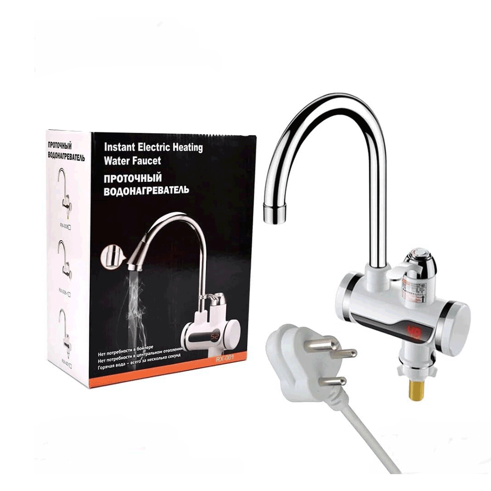 صنبور سوفيلي سخان مياه فوري كهربائي قوة 3000 وات - فضي