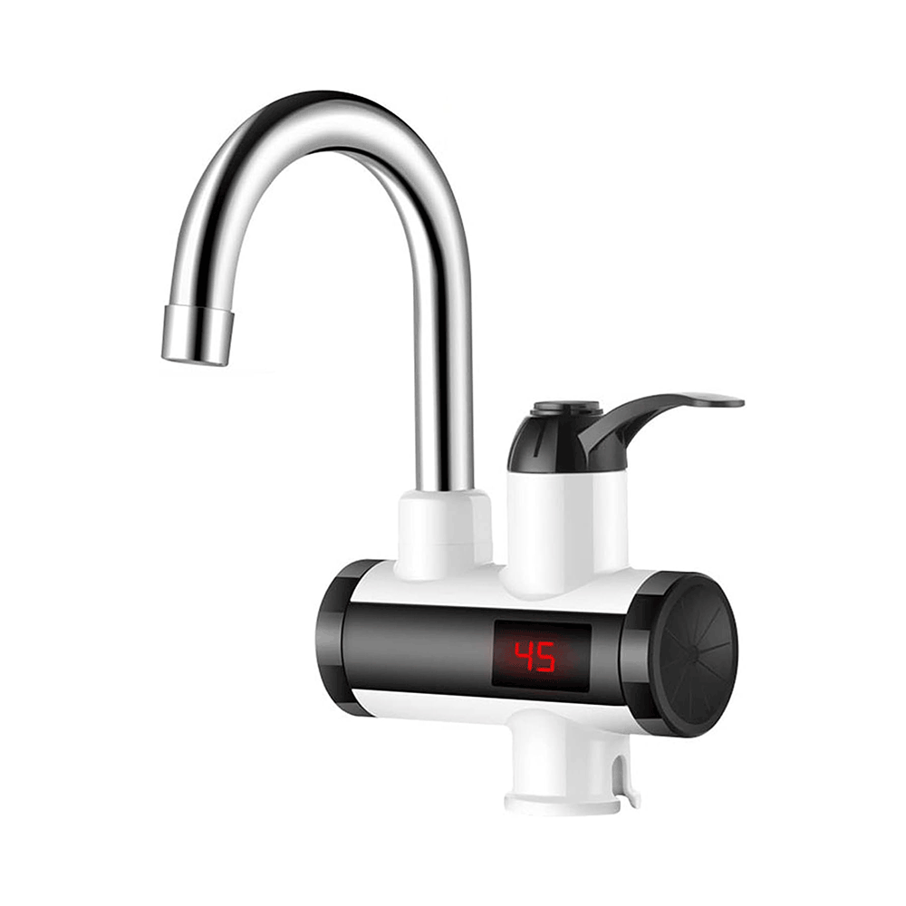 صنبور أونا سخان مياه فوري 2 في 1 قوة 3000 وات بشاشة رقمية - أبيض