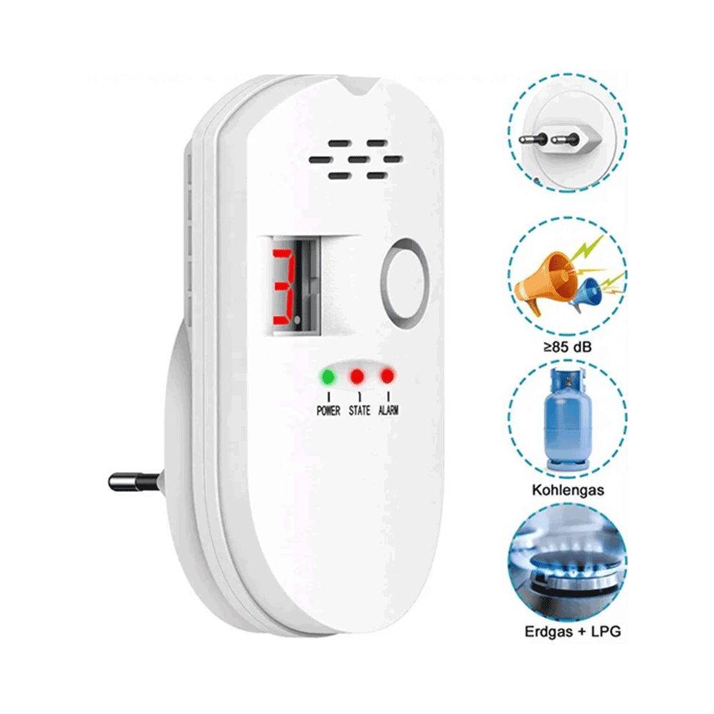 جهاز كشف تسرب الغاز الذكي موديل 2023 - أبيض
